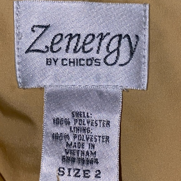 Chico’s Zenergy Sz 2 Gold Windbreaker - Picture 5 of 6